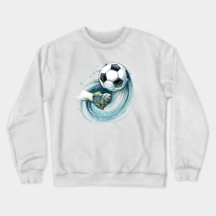 kick soccer ball leg hand drawn Crewneck Sweatshirt